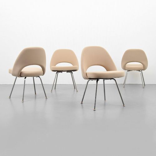 Eero Saarinen "Executive Armless" Chairs, Set of 4