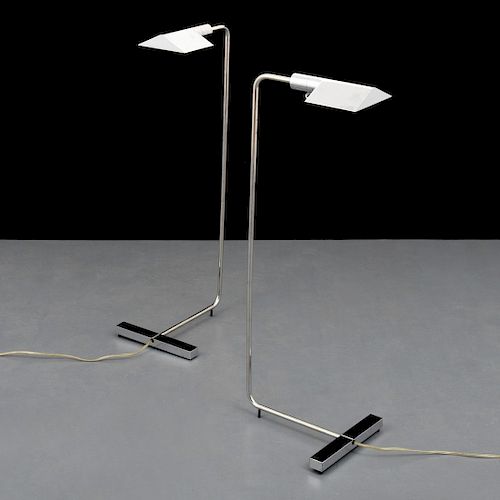 Pair of Cedric Hartman Adjustable Floor Lamps