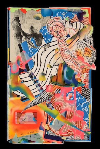 Frank Stella Lithograph/Screenprint/Collage, Signed Ed.