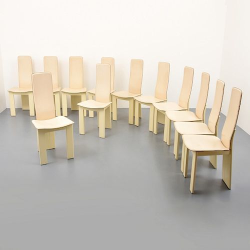 Set of 12 Dining Chairs, Manner of Afra & Tobia Scarpa