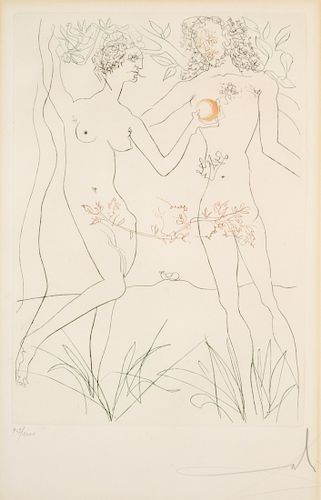 Salvador Dali "Adam & Eve" Print, Signed Edition