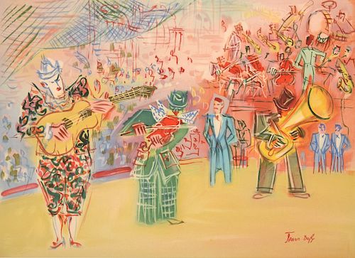 Jean Dufy Print, "Circus" Series, Signed Edition