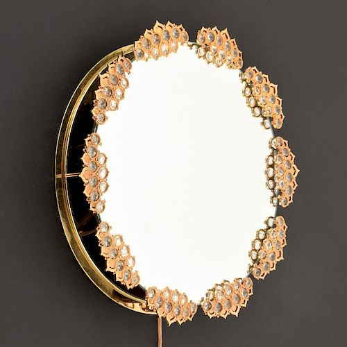 Illuminated Mirror, Manner of J. & L. Lobmeyr