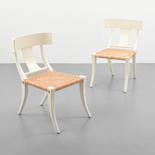Pair of Klismos Chairs, Manner of T.H. Robsjohn-Gibbings