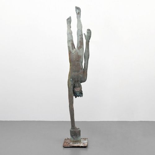 Large Victor Salmones Male Nude Figural Sculpture