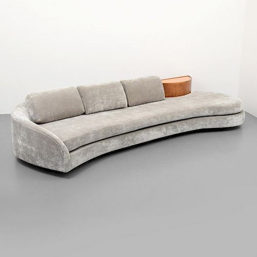 Custom Sofa with Table, Manner of Vladimir Kagan
