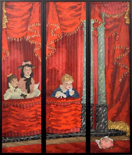 Large Suzanne Eisendieck Painting, Triptych