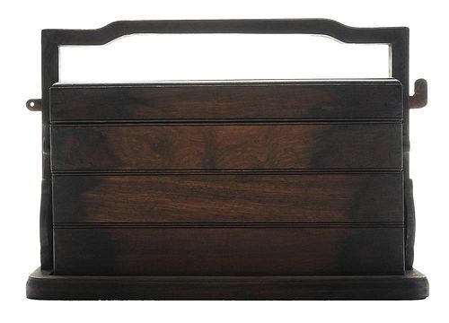 Four Compartment Carved Wooden