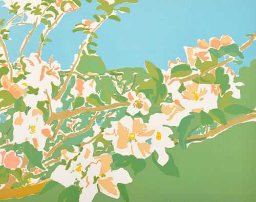 Fairfield Porter "Apple Blossoms I" Lithograph, Signed AP