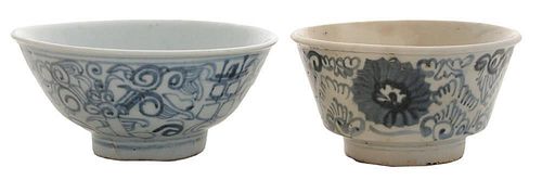 Two Enameled Porcelain Bowls
