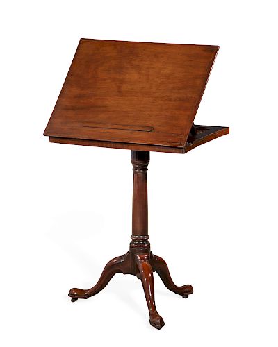 A George II mahogany reading table, 18th century