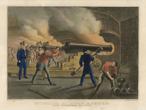 Interior of Fort Sumter - Small Folio Currier & Ives
