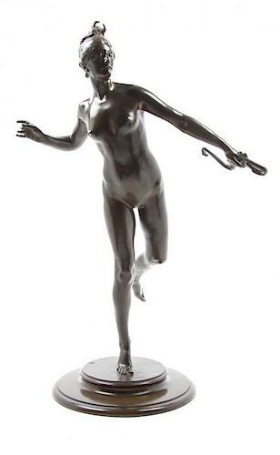 * An American Bronze Figure Height 30 1/4 inches.