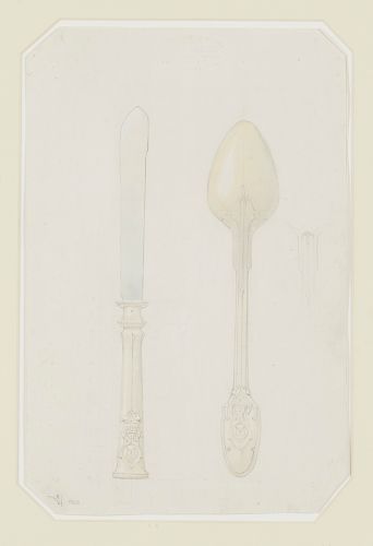 Louis Bachelet, knife & spoon, Mathilde Bonaparte