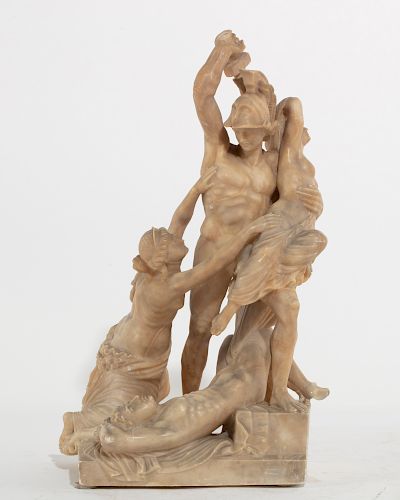Italian carved alabaster group: the Sabine Women
