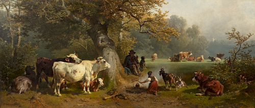 Friedrich Johann Voltz,Herder & cows resting