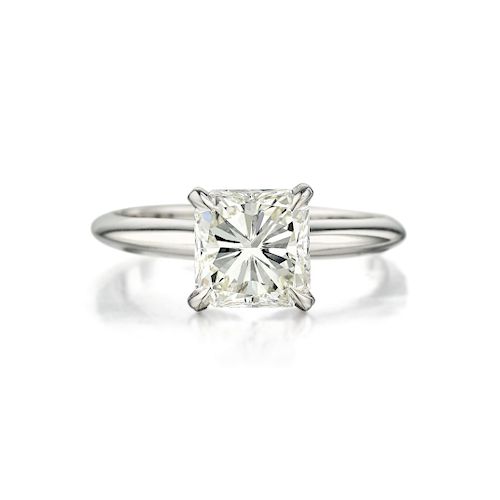 A 1.51-Carat Square-Cut Diamond Ring