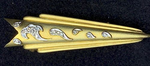 14K Gold and Diamond Enhancer/Pin