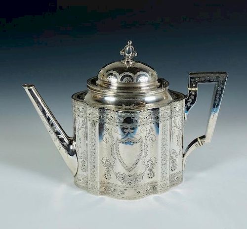 Sterling Silver Teapot, ca. 1860