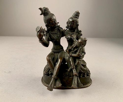 Infant Ganesh Family Bronze