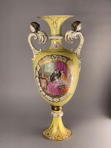 A Berlin Porcelain Urn, late 19thc.