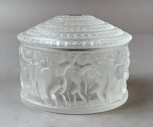 Lalique Cristal Powder Box with Cover