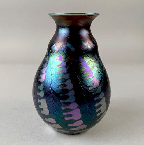 Charles Lotton Iridescent Glass Vase