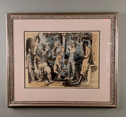 Pablo Picasso Lithograph, Bacchanale