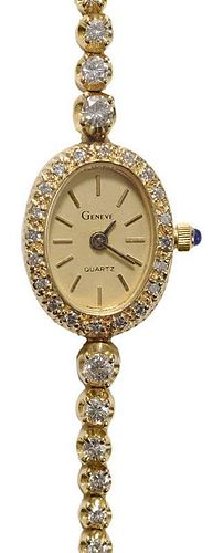 Lady's 14 Kt. Gold and Diamond Watch