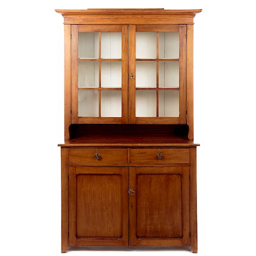 American Maple and Pine Stepback Cupboard