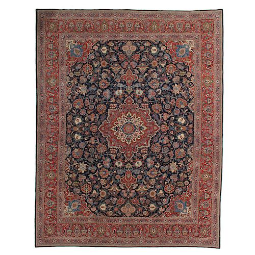 Antique Dabir Keshan Carpet, 10.8 x 13.8