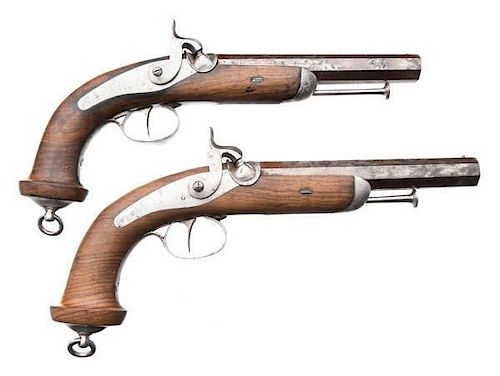 Pair of 1833 Pattern Military-Style Officer's Pistols 