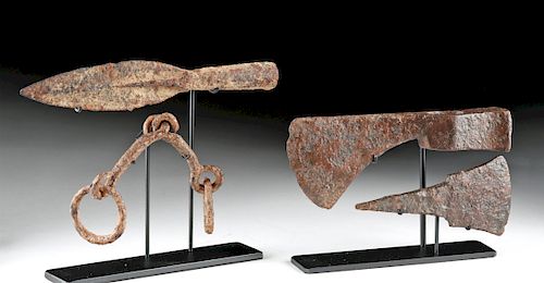 Viking Iron Hoard - Bit, Spear, Axe, & Chisel