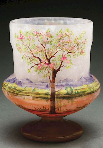 Daum Nancy Scenic Vase.