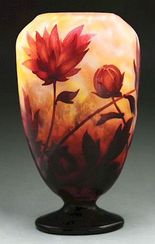Daum Floral Cameo Vase.