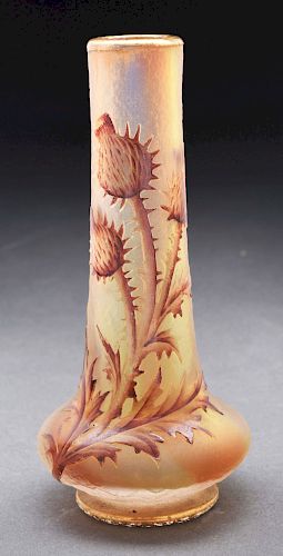 Daum Cameo Thistle Vase.