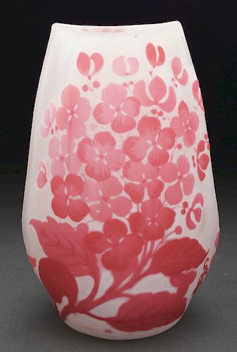 Galle Cameo Floral Vase.