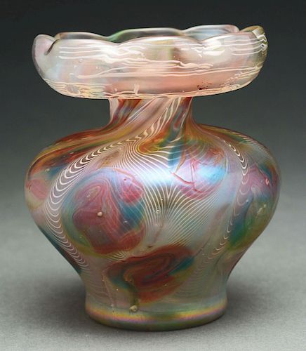 Rare Poschinger Decorated Vase.