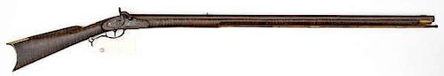Kentucky Percussion Rifle Made by Nelson Clark in 1855 
