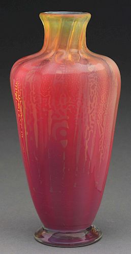 Tiffany Favrile Reactive Glass Vase.