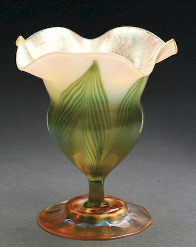 Tiffany Favrile Flowerform Vase.