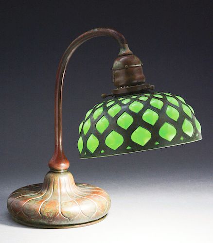 Tiffany Studios Reticulated Desk Lamp.