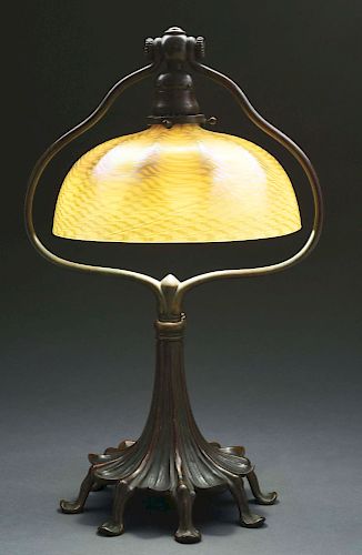 Tiffany Studios Damascene Lamp.