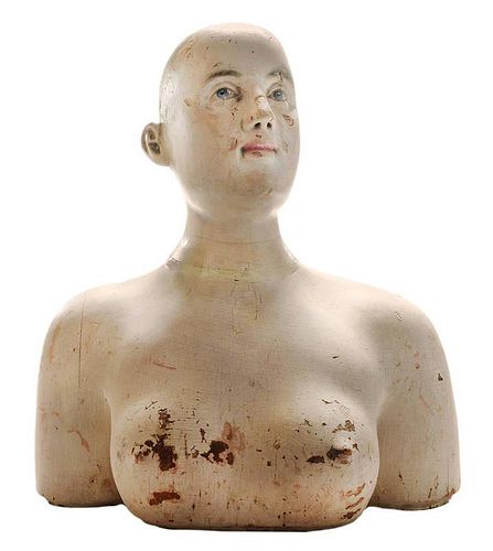 Antique Carved and Painted Mannequin