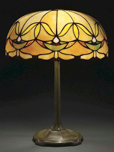 American Leaded Glass Table Lamp.