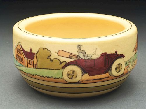 Roseville Pottery Tourist Bowl, Circa 1910.           