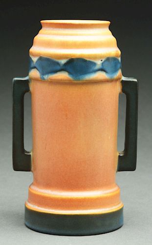 Roseville Pottery Futura "Beer Mug" Vase With Handles.
