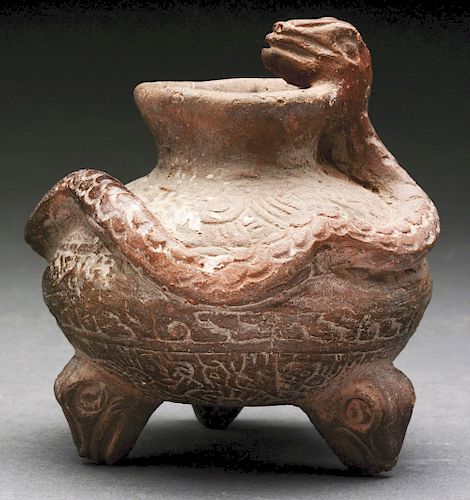 Very Early Snake Pottery Vase. 