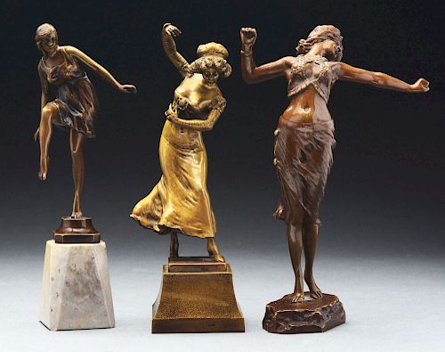 Lot of 3: Dancing Girl Bronzes.