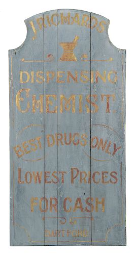 Painted Apothecary Sign.